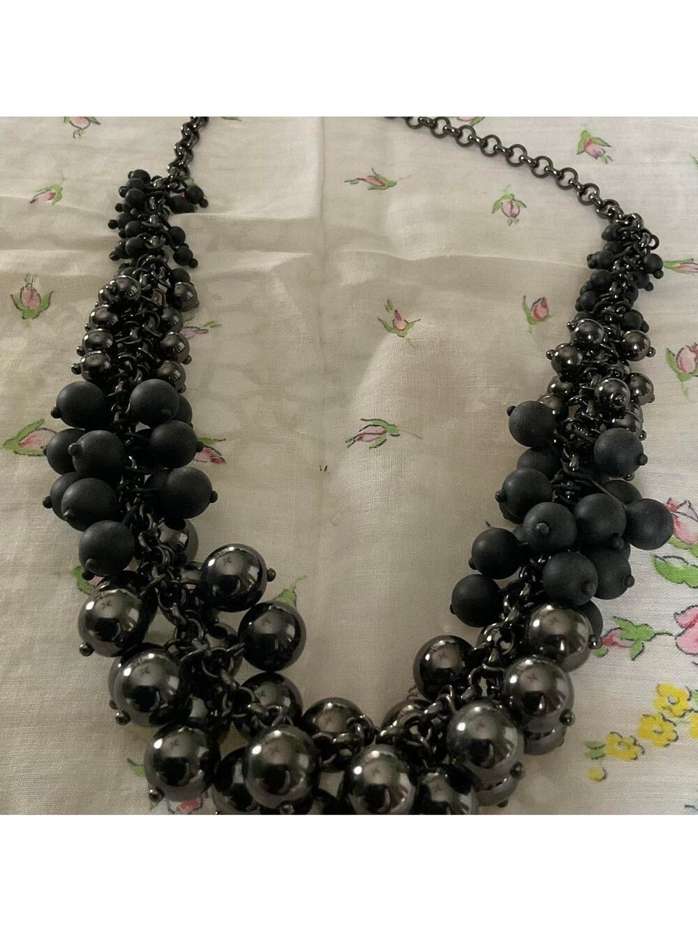 Vintage Lia Sofia Statement Cluster Beaded Necklace